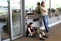 Jen and Nick at the airport, Salzburg